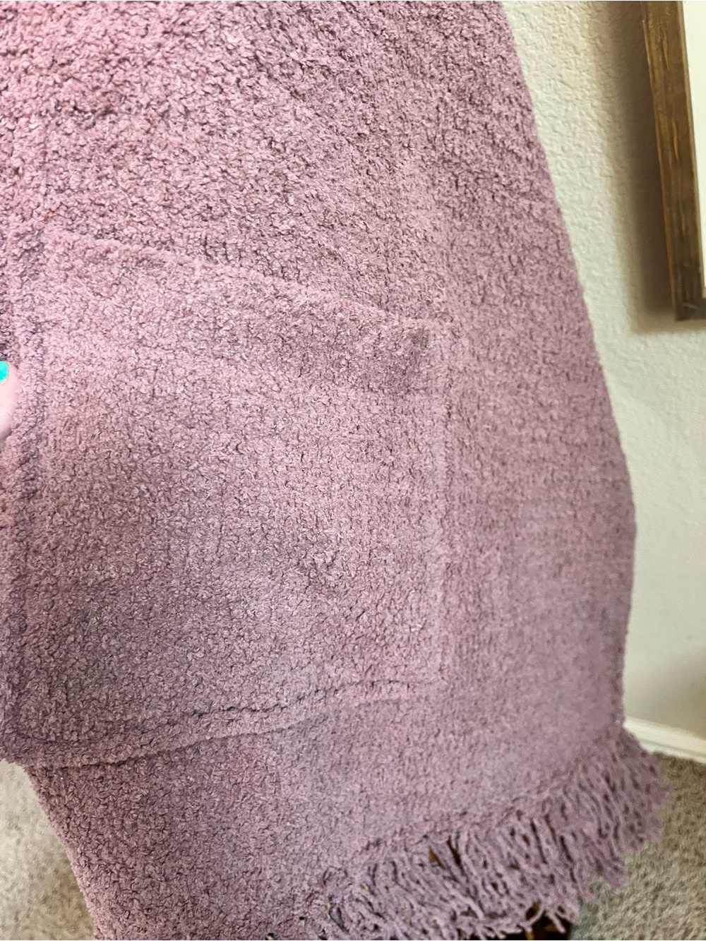 Sunday Citizen Plush Scarf Wrap Dusty Mauve Plum NWT - Picture 6 of 10